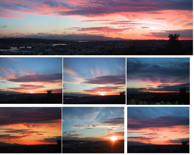 collage of Sunsets