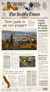 Seattle Times front page article